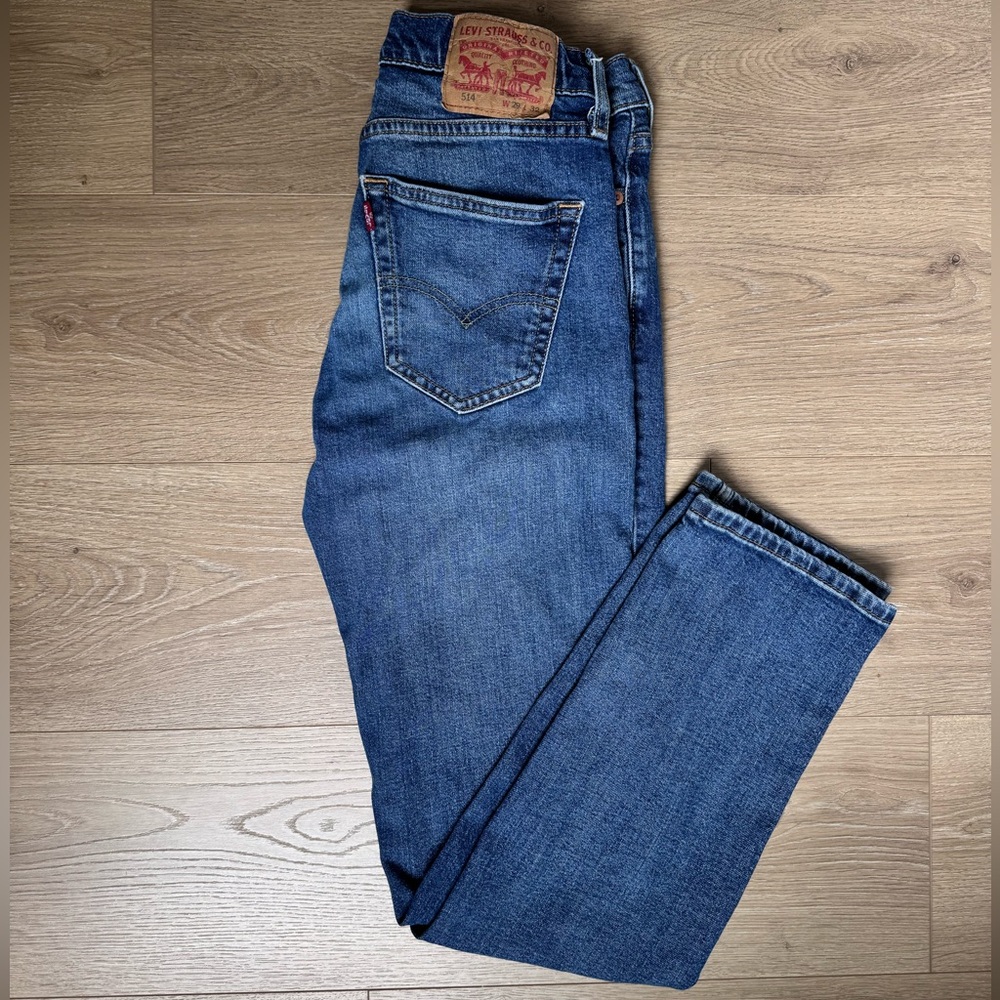 Levi's 514 Men's Straight Blue Jeans W29/L32 - Picture 4 of 9